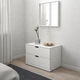 Тумба із шухлядами IKEA NORDLI НОРДЛІ, 2 шухляди, білий, 80х54 см, 992.394.94 - изображение 3