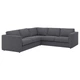Кутовий диван IKEA VIMLE ВІМЛЕ, 4-місний, ГУННАРЕД класичний сірий, 693.994.79 - изображение 1