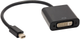 Adapter Akyga DVI F - mini-DisplayPort F/M Black (AK-AD-37) - obraz 1