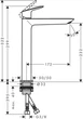 Смеситель для раковины HANSGROHE LOGIS (71258670) черный/матовый - изображение 3