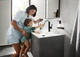Смеситель для раковины HANSGROHE FINORIS с выдвижным изливом (76063670) черный/матовый - изображение 9