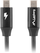 Кабель Lanberg USB Type-C M/M 0.5 м Black (CA-CMCM-40CU-0005-BK) - зображення 1