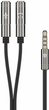 Адаптер Natec Jack 3.5 мм 4-pin - 2 x Jack 3.5 мм 3-pin M/F Black (NKA-0729) - зображення 2