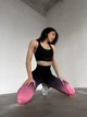 Спортивные женские леггинсы Ombre с Push Up для фитнеса и йоги Бесшовные Двухцветные XS-S Черно-розовые (XV01XS-S) - изображение 8