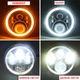 Оптика Фары на ВАЗ 2101 2121-21213 Нива Уаз Газ Ваз. LED фара, 90W, Светодиодная лэд фара 7 дюймов. - изображение 7