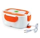 Термо-бокс Electric Lunch Box проводной от сети 220В для разогрева Бело-Оранжевый (10568) - изображение 5