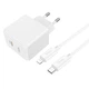 Адаптер мережевий HOCO CS13A Type-C to Lightning cable 20W 3A White - зображення 3