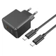 Адаптер мережевий HOCO CS13A Type-C to Type-C cable 20W 3A Black - зображення 1