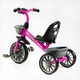 Дитячий триколісний велосипед Best Trike BS-44101 з EVA колесами, фарою, музикою та світлом, 2 кошики, Бузковий - зображення 2