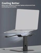 ​Подставка под ноутбук ALASHI Laptop Stand for Desk 10-17.3" Notebook, Aluminum, A-Black - изображение 3