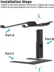 ​Подставка под ноутбук ALASHI Laptop Stand for Desk 10-17.3" Notebook, Aluminum, A-Black - изображение 6