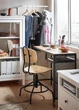 Обертовий стілець IKEA KULLABERG, сосна, чорний, 103.203.41 - изображение 7