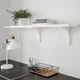 Полиця навісна IKEA BERGSHULT БЕРГСХУЛЬТ / RAMSHULT РАМСХУЛЬТ, білий, 120х20 см, 993.254.77 - изображение 9