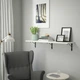 Полиця навісна IKEA BERGSHULT / KROKSHULT, білий, антрацит, 120х30 см, 893.260.62 - изображение 2