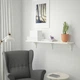 Полиця навісна IKEA BERGSHULT БЕРГСХУЛЬТ / RAMSHULT РАМСХУЛЬТ, білий, 120х30 см, 992.906.23 - изображение 8