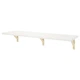 Полиця навісна IKEA BERGSHULT / SANDSHULT, білий, осика, 120х30 см, 593.260.25 - изображение 4
