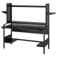 Геймерский стол IKEA ФРЕДДЕ, черный, 140, 185x74x146 см, 502.190.44 - изображение 1