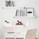 Комбінація навісних полиць IKEA BERGSHULT / GRANHULT, білий, нікельований, 80х20 см, 792.910.82 - изображение 2