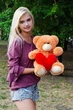 М'яка іграшка Плюшевий ведмедик з серцем My Best Friend Томмі 50 см Карамельний - зображення 1