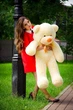 М'яка іграшка Плюшевий ведмедик My Best Friend Рафаель 120 см Персиковий - зображення 1