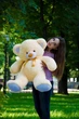 Мягкая игрушка Плюшевый мишка My Best Friend Томми 100 см Персиковый - изображение 3