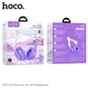 Наушники беспроводные полноразмерные Hoco W42 Cat Ear с подсветкой бордовые - изображение 2