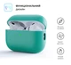 Силиконовый чехол для наушников Apple AirPods Pro 2 2022, Silicone Case, бирюзовый, защитный кейс, ультратонкий и легкий, защита от царапин, пыли и ударов, мягкий силикон, ArmorStandart (ARM64538) - изображение 2