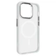 Чехол для Apple iPhone 15 Pro, Unit MagSafe, Белый, прозрачный, магсейф, противоударный, магнитный, панель-накладка с поддержкой MagSafe, с поддержкой беспроводной зарядки, TPU+PC, защита всего корпуса, ударостойкий, ArmorStandart (ARM69349) - изображение 1