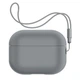 Силіконовий чохол для навушників Apple AirPods Pro 2 2022, Silicone Case with straps, сірий, захисний чохол з ремінцем, ультратонкий і легкий, повний захист, з підвіскою, м"який силікон, ArmorStandart (ARM68610) - зображення 1