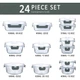 Набір скляних контейнерів з кришками, 12 предметів, сірий M MCIRCO - зображення 2