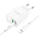 Адаптер сетевой BOROFONE Type-C to Lightning Cable Resource charger BA69A |1USB/1Type-C, 20W/3A, PD/QC| белый - изображение 3