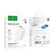 Адаптер мережевий HOCO Type-C to Lightning cable Pure power three-port C126A |1USB/2Type-C, 40W/3A, PD білий - зображення 7