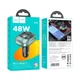 Адаптер автомобільний HOCO Pole BT FM transmitter E76 |2USB/1Type-C, 45W/3A, PD/QC| Space black - изображение 9