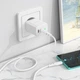 Адаптер сетевой BOROFONE Type-C to Type-C cable Reacher dual Port charger set BN9 |2Type-C, 35W/3A, PD/QC| белый - изображение 8