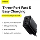 Адаптер сетевой Baseus Compact Charger 3U 17W EU |3USB, QC, 3.4A| (CCXJ020102) черный - изображение 3
