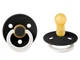 Пустушка BIBS 0-6 мес Colour Latex Round (круглая) – Black GLOW - изображение 1