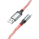 Кабель hoco u112 shine charging data cable for ip gray - изображение 2