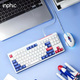 Проводная клавиатура INPHIC K9 с RGB подсветкой, подключение USB-TypeC, компактная, тихая, бело-синий (Ukr) - изображение 7