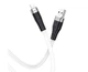 Кабель USB Hoco X53 Angel USB - Lightning Белый 118 медных проводов, ток до 2.4A пищевой силикон. Плоский силиконовый кабель для Apple - изображение 3