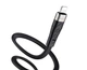 Кабель USB Hoco X53 Angel USB - Lightning Черный 118 медных проводов, ток до 2.4A пищевой силикон. Плоский силиконовый кабель для Apple - изображение 2