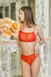 Бюстгальтер-топ жіночий з сіточки з мереживом Felisiya Lingerie Помаранчевий 2009-931с M - зображення 2
