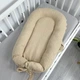 Кокон для новорожденного с плотным кокосовым матрасом Soft OMK «Beige» + непромокаемый чехол на матрас - изображение 1
