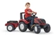 Детский трактор на педалях Falk Valtra S4 с прицепом бордовый, 4000AB - изображение 2