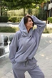 Худи OVERSIZE OVPI серый с фиолетовым подтоном one size - изображение 3