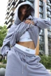 Худи OVERSIZE OVPI серый с фиолетовым подтоном one size - изображение 5