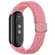 Ремешок тканевый Braided Loop MRK для фитнес браслета Xiaomi Mi Band 8/9/10 с металлическим регулятором длины Розовый (mrk2391) - изображение 1