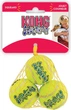 Іграшка повітряний тенісний м'яч для собак KONG AirDog SqueakAir Ball XS 4.1см 3шт жовтий - зображення 1