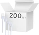 Упаковка вилок BuroClean пластиковые 16 см Белые 2 упаковки по 100 шт (1080200.2) - изображение 1