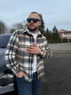 Мужская рубашка MonsterBrand теплая 5XL (60) синяя - изображение 7