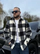 Мужская рубашка MonsterBrand теплая S (46) черно белая - изображение 2